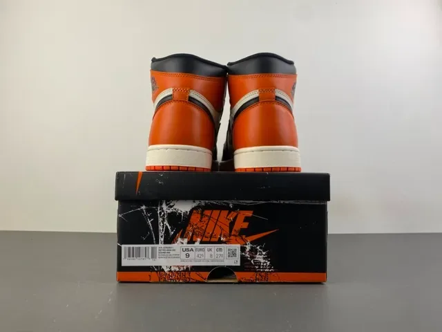 Air Jordan 1 Orange Black Off-White বাস্কেটবল শু 17