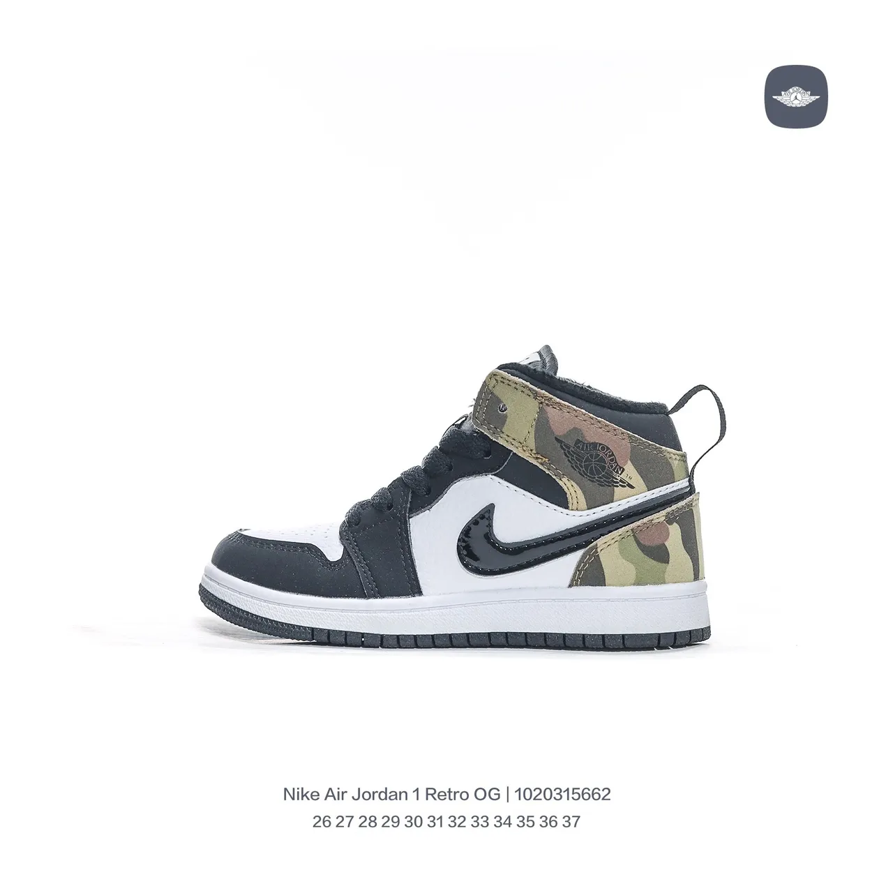 Tênis de basquete infantil Air Jordan 1 Retro OG vermelho branco azul claro preto 10