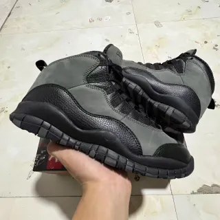 Air Jordan 10 काले और गहरे धूसर बास्केटबॉल जूते