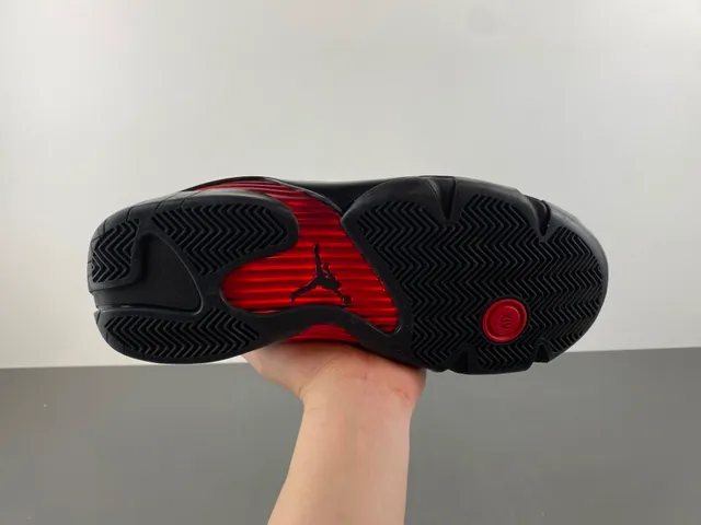 Air Jordan 14 काले लाल बास्केटबॉल जूते 8