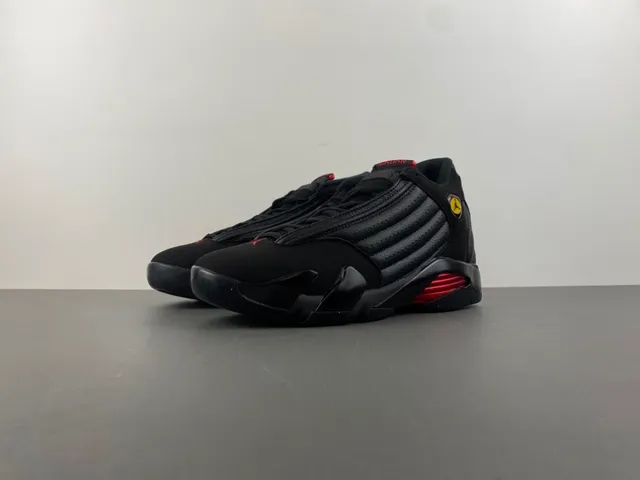 Air Jordan 14 काले लाल बास्केटबॉल जूते 9