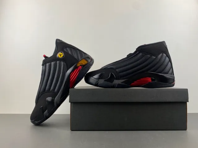 Air Jordan 14 काले लाल बास्केटबॉल जूते 13