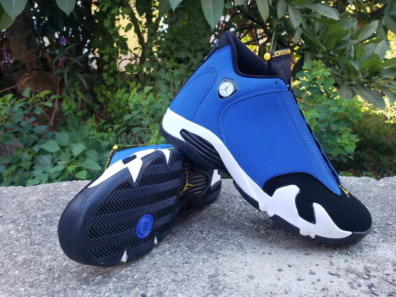 Air Jordan 14 Royal Blue Black White Basketball Shoes 4