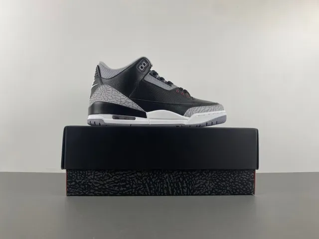 Air Jordan 3 أسود سيمنت طباع الفيل أحذية كرة السلة 14