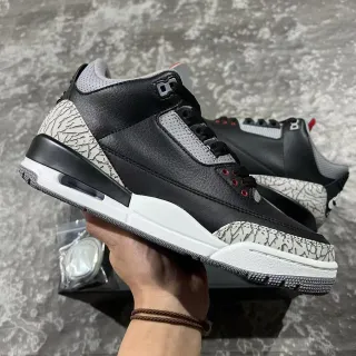 Air Jordan 3 黑水泥 大象印花 篮球鞋