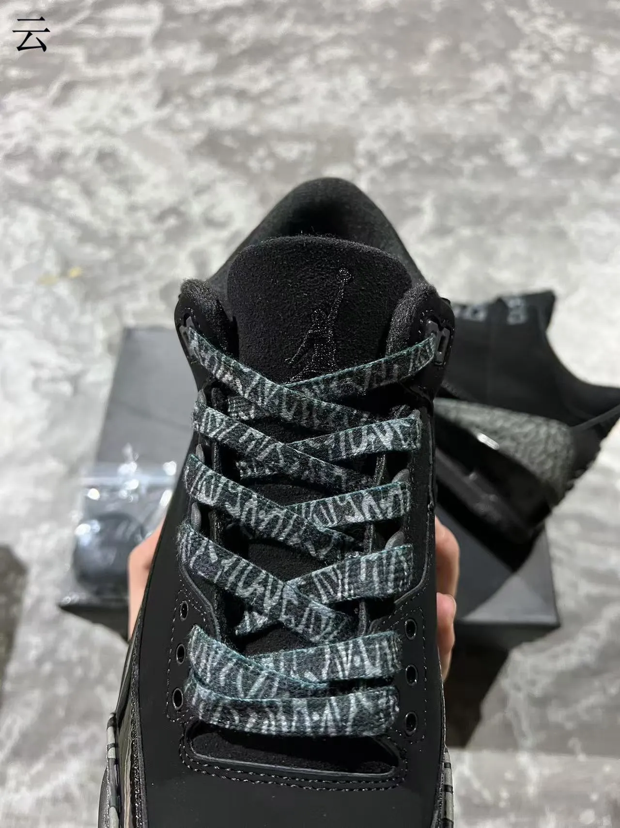 Air Jordan 3 Black Elephant أحذية كرة السلة 4