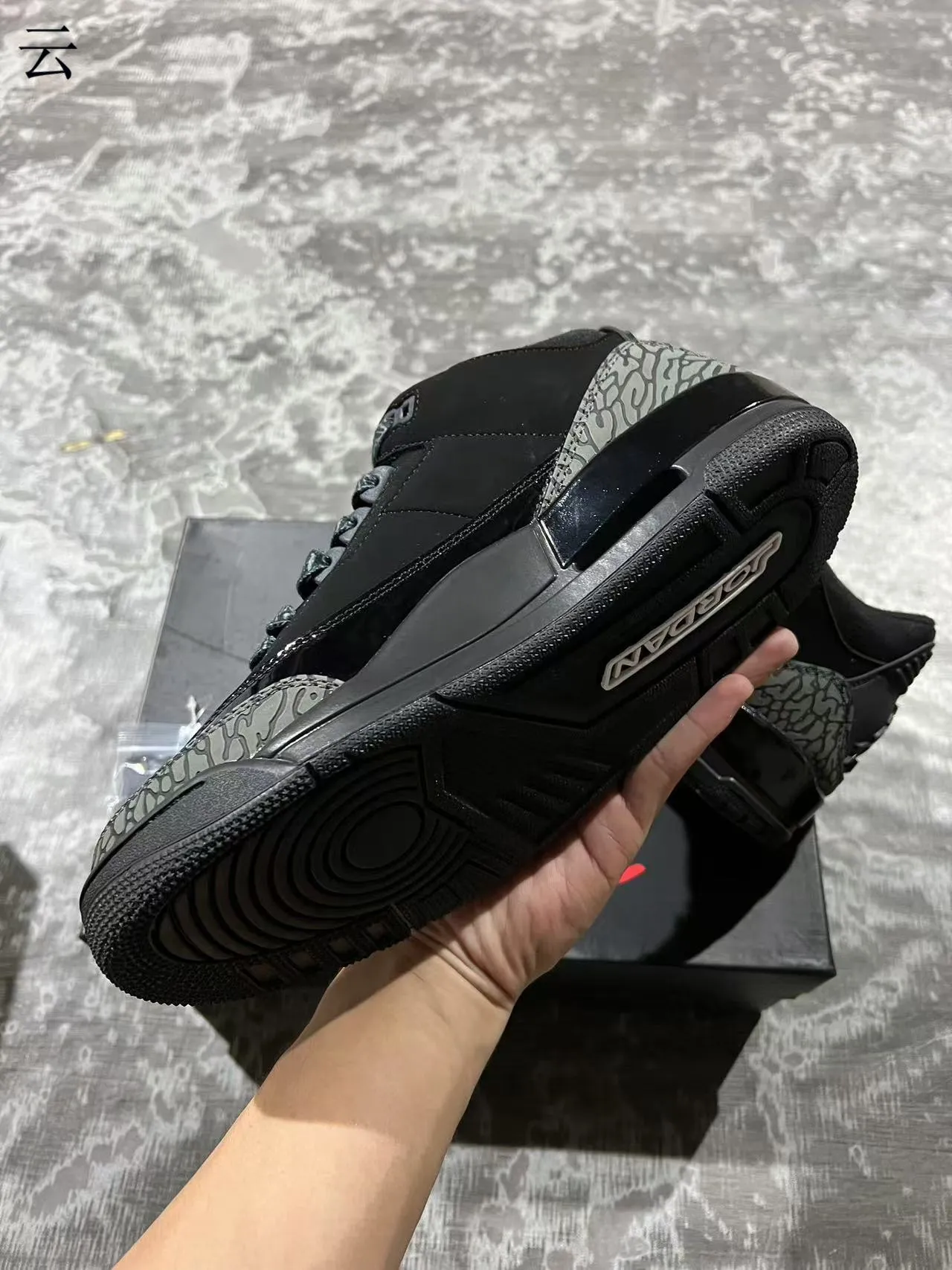 Air Jordan 3 Black Elephant أحذية كرة السلة 6