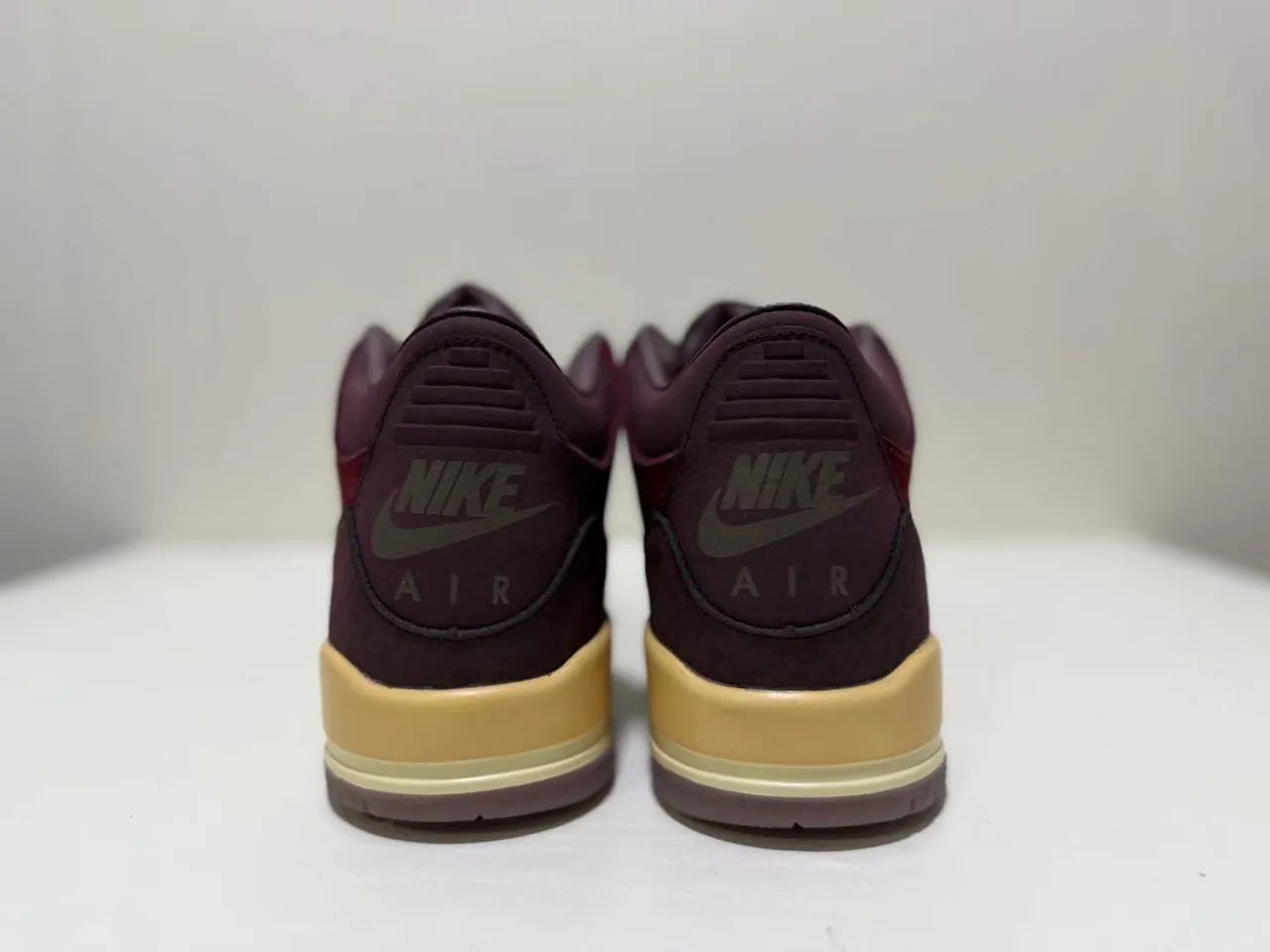 Air Jordan 3 Maroon Suede High-Top Basketball Shoes 5