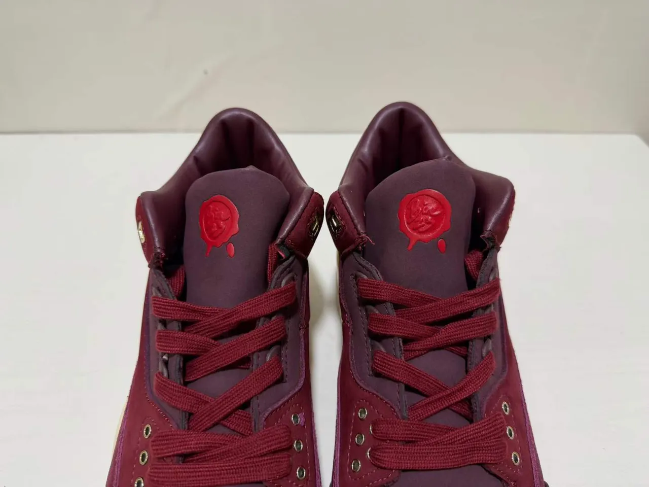 Air Jordan 3 Maroon Suede High-Top Basketball Shoes 7