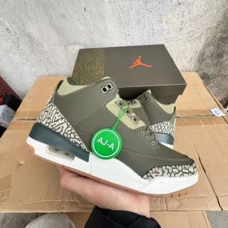 Air Jordan 3 Olive Elephant Print أحذية كرة السلة