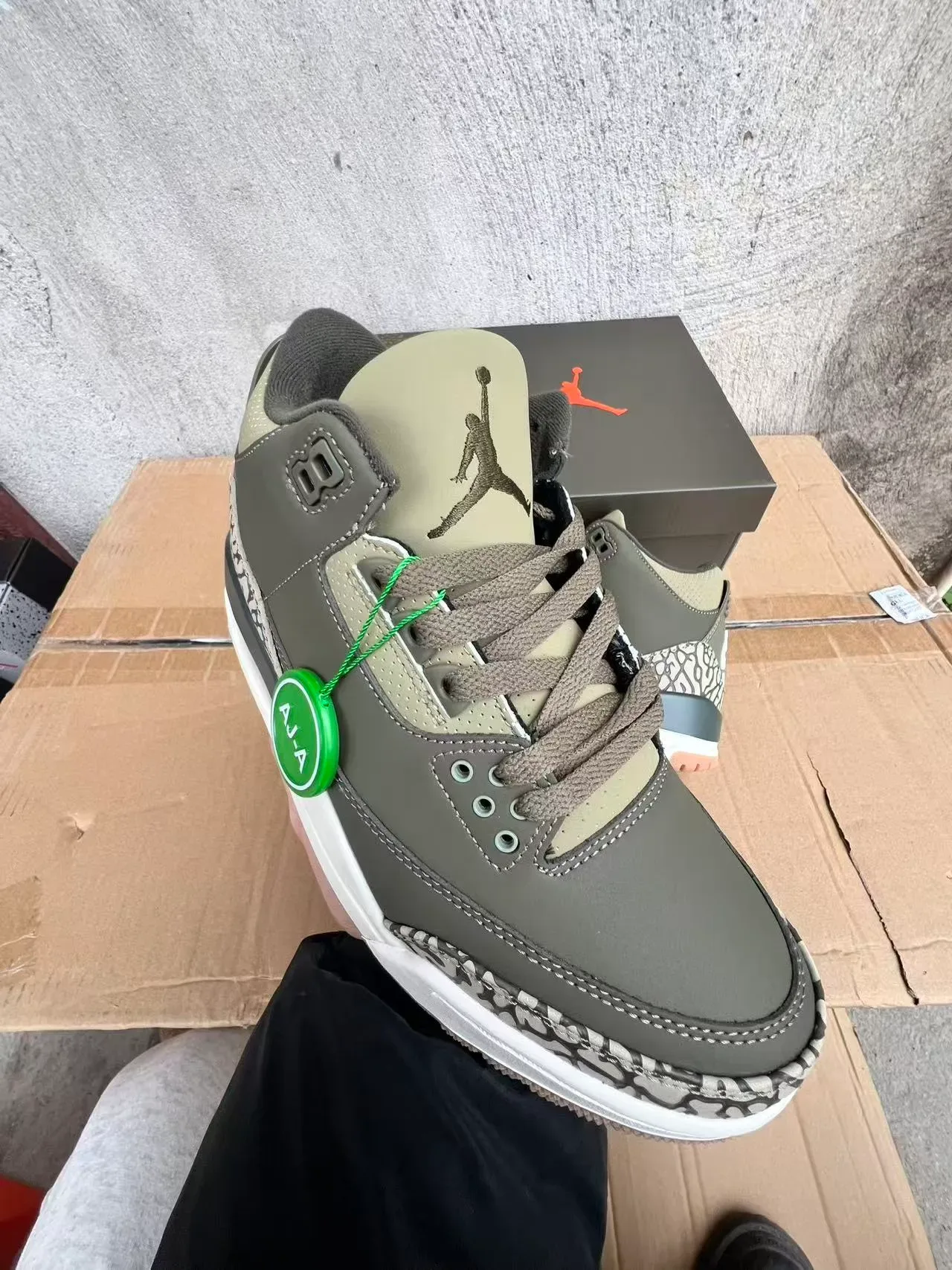 Air Jordan 3 Olive Elephant Print বাস্কেটবল জুতা 2