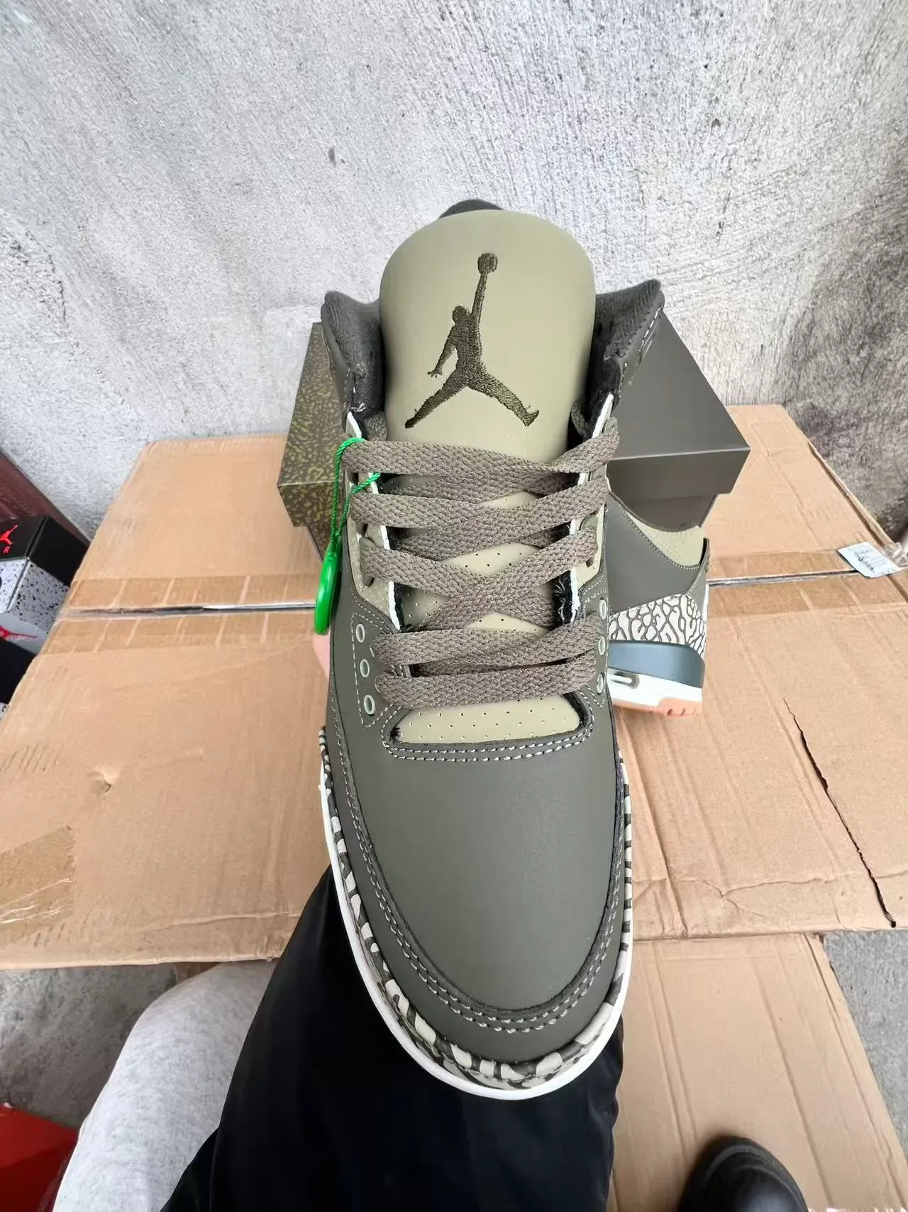 Air Jordan 3 Olive Elephant Print বাস্কেটবল জুতা 3