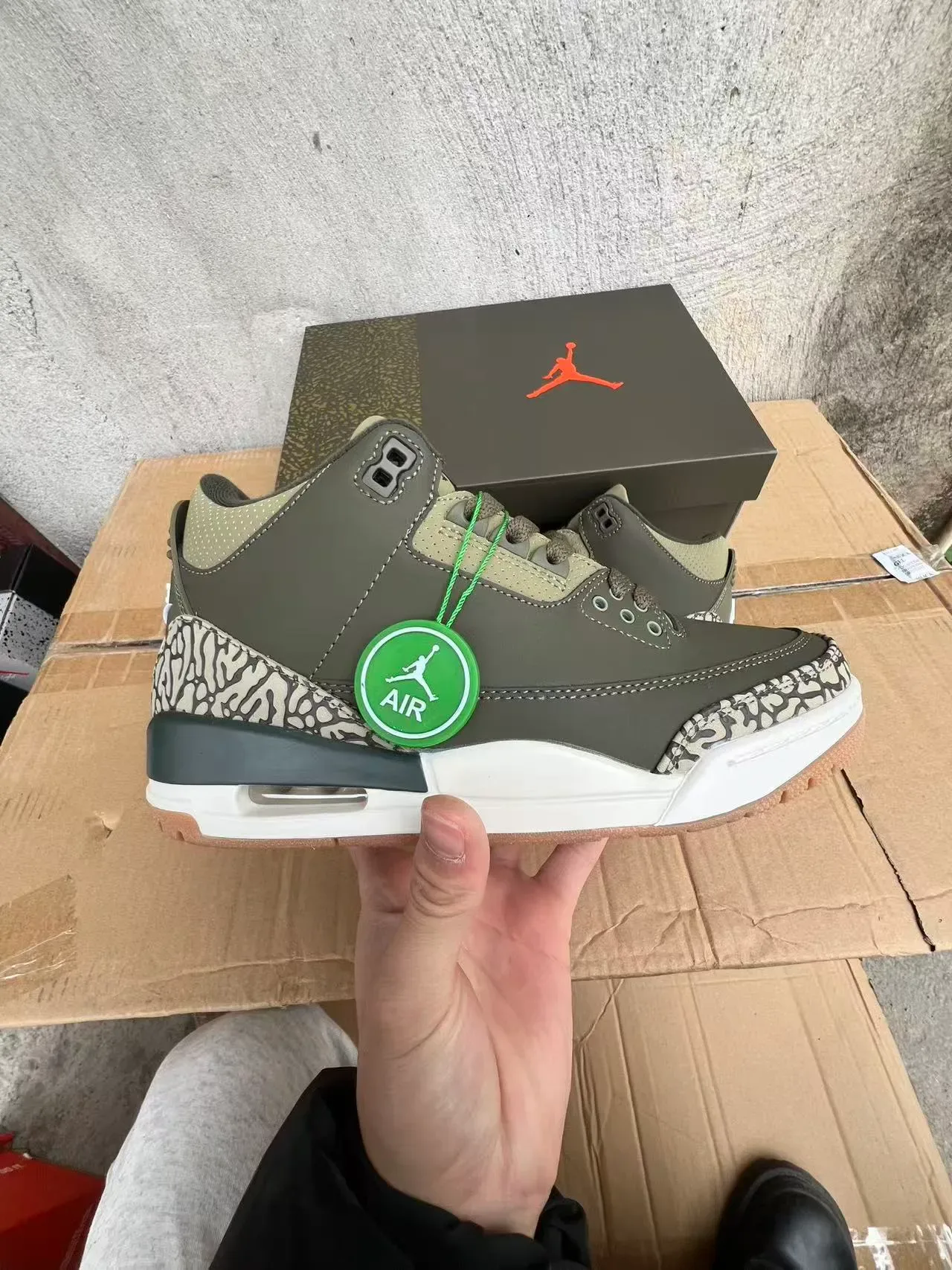 Air Jordan 3 Olive Elephant Print বাস্কেটবল জুতা 7