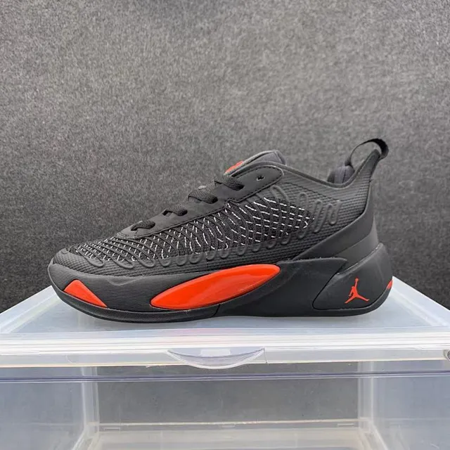Air Jordan 37 Low Black Orange Basketball Shoes 2