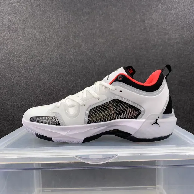 Air Jordan 37 White Black Red Basketball Shoes 2