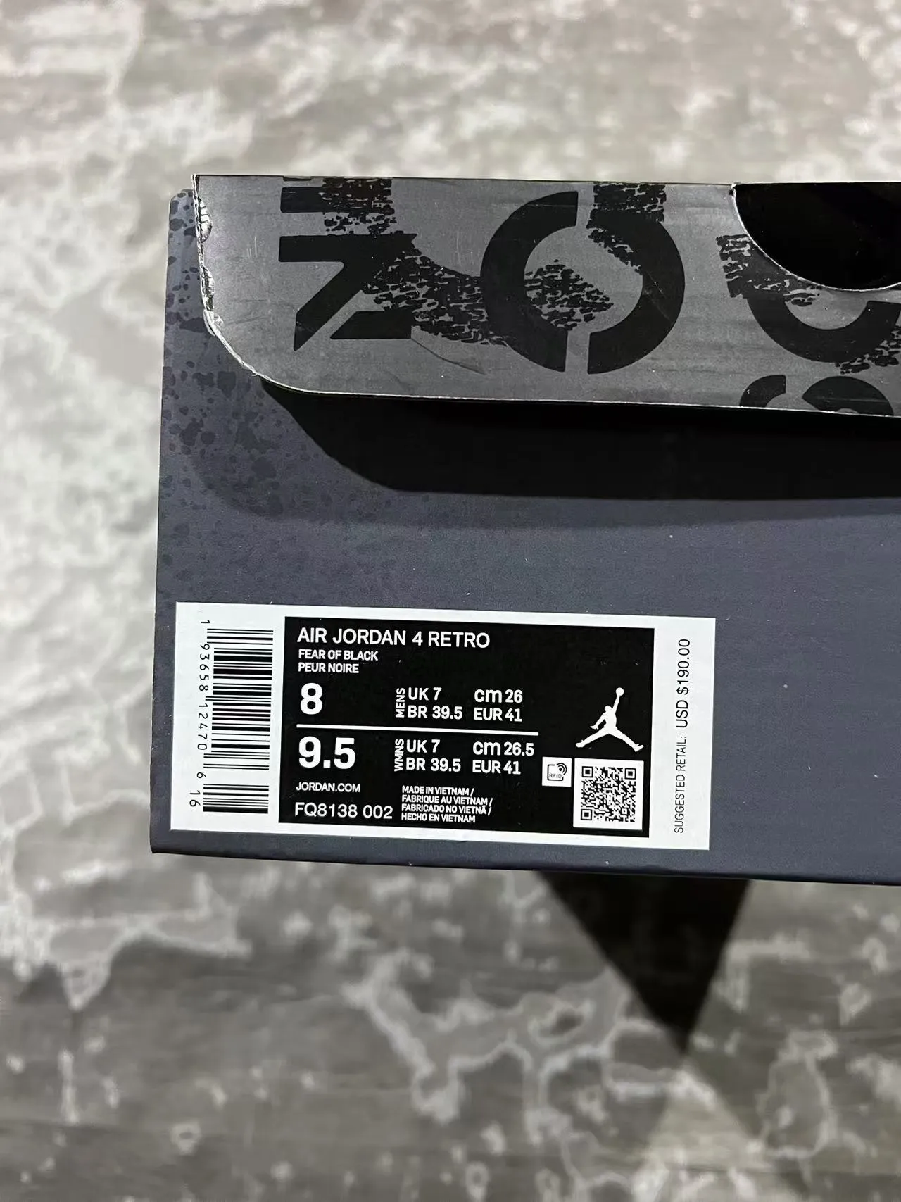 Air Jordan 4 黑灰斑点篮球鞋 10