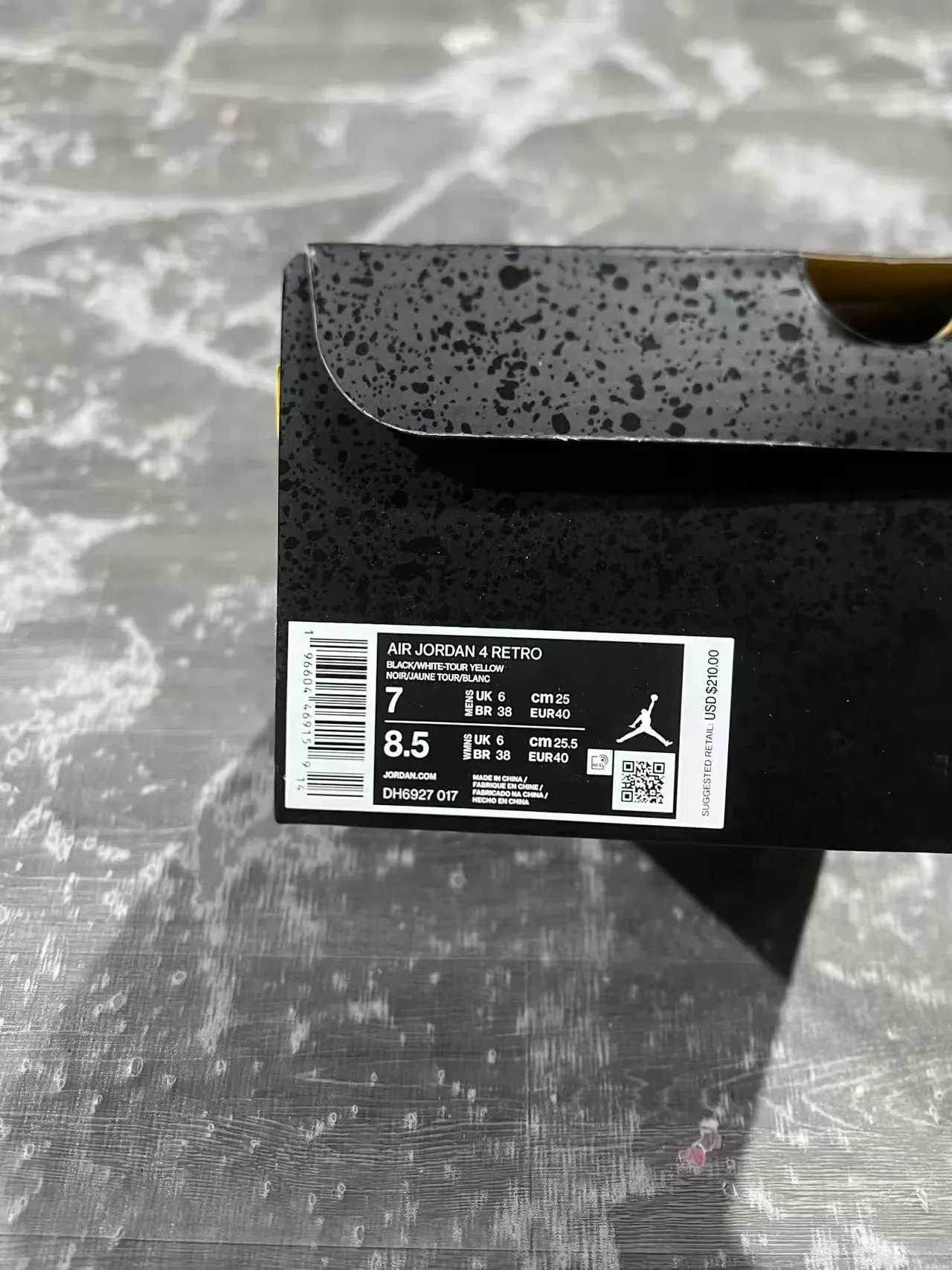 Air Jordan 4 Tênis de Basquete Preto Amarelo 10
