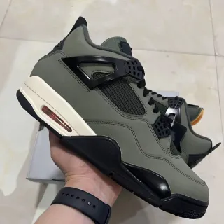 Air Jordan 4 橄榄绿 黑色 米色 篮球鞋