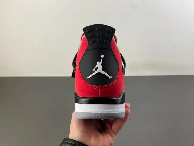 Air Jordan 4 Red Black White Basketball Shoes 4