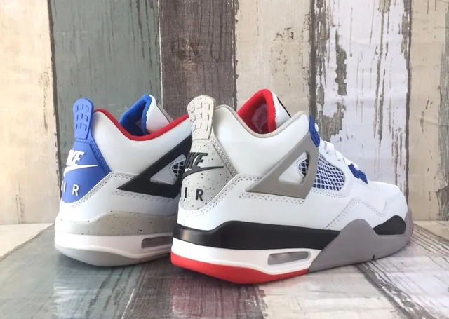 Air Jordan 4 Zapatillas de baloncesto blanco azul rojo 6