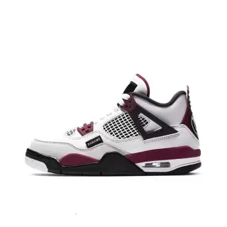 Air Jordan 4 সাদা বারগান্ডি কালো বাস্কেটবল জুতো