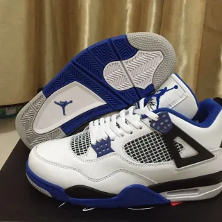 Air Jordan 4 白色 皇家蓝 黑色 篮球鞋