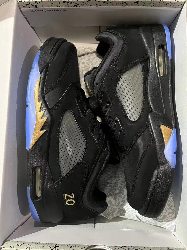 Chaussures de basketball Air Jordan 5 Noir et Or '20' 7