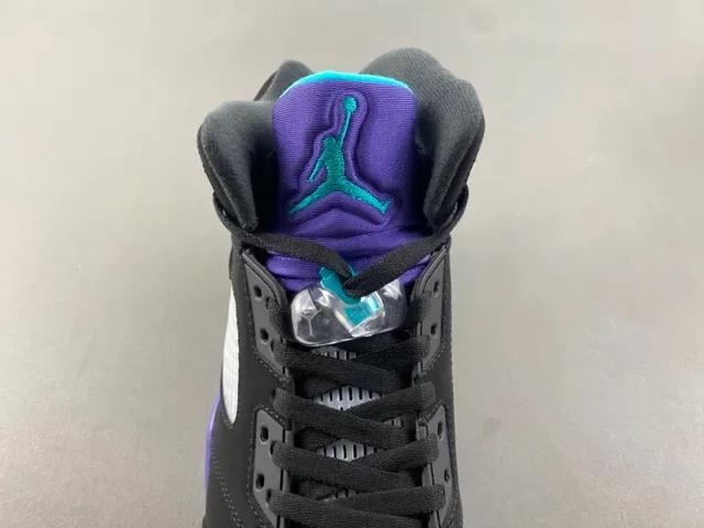 Air Jordan 5 Black Purple Green Basketball Shoes 6