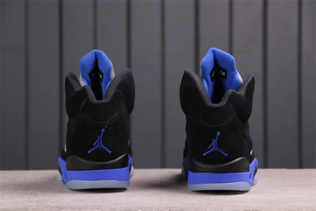 Air Jordan 5 Black Royal Blue Basketball Shoes 4