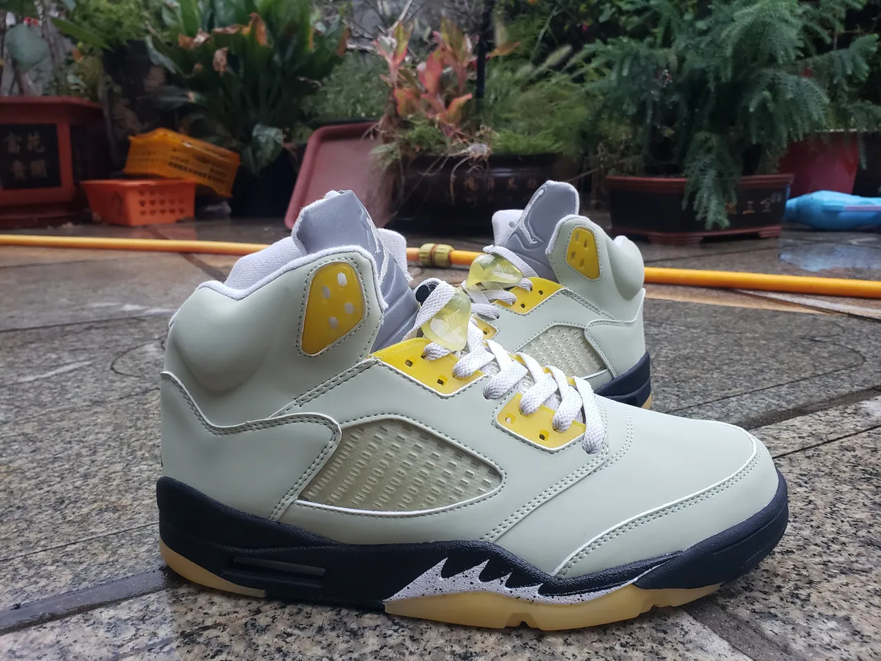حذاء كرة السلة Air Jordan 5 أزرق جليدي باهت رمادي 8
