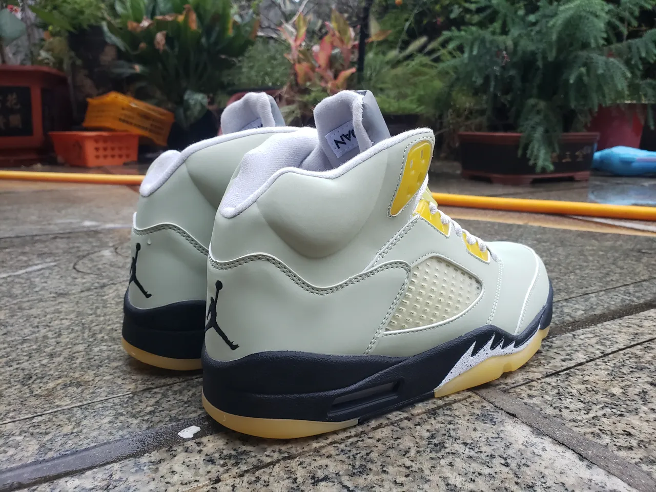 حذاء كرة السلة Air Jordan 5 أزرق جليدي باهت رمادي 10