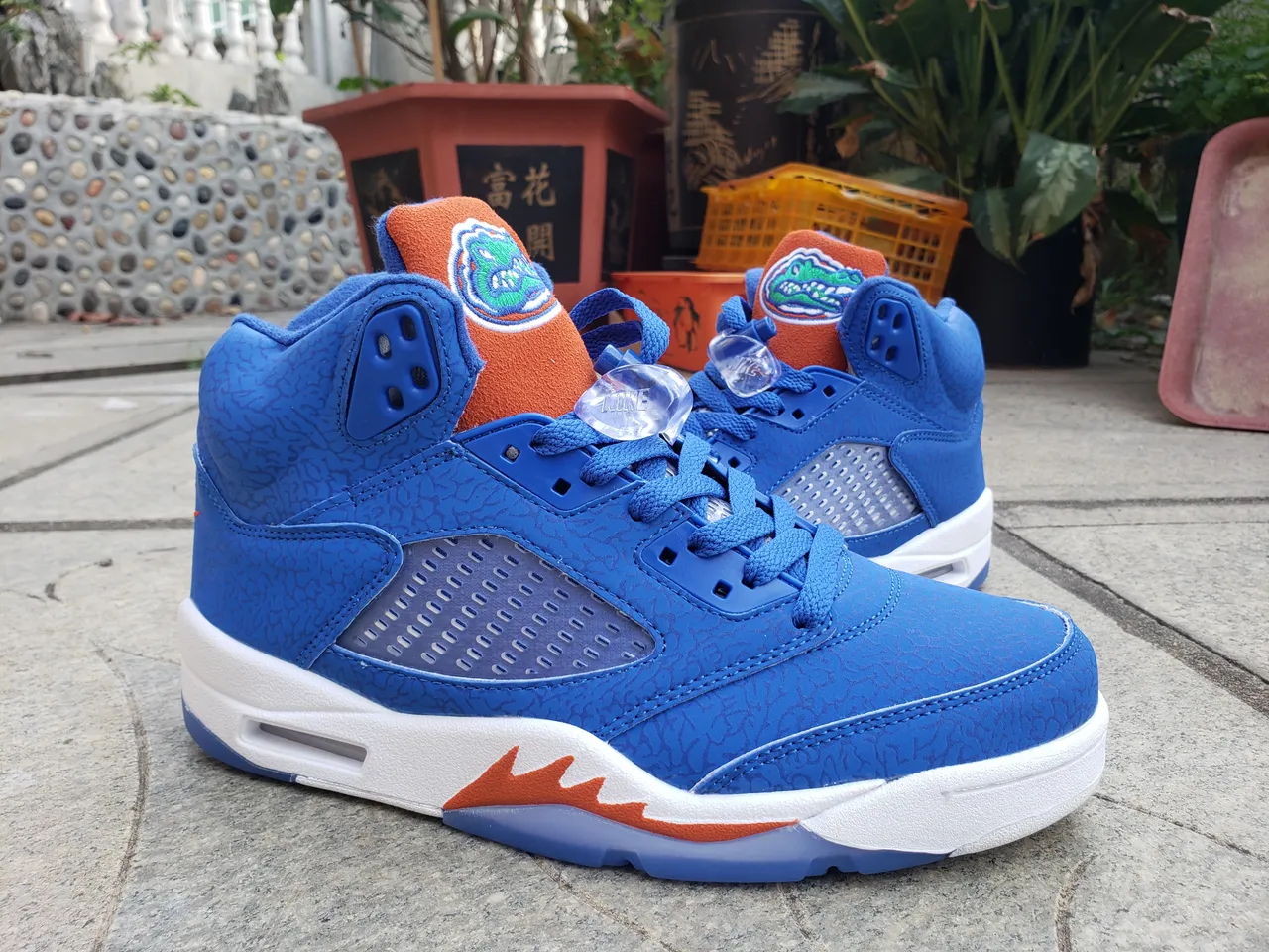 حذاء كرة السلة Air Jordan 5 أزرق جليدي باهت رمادي 14