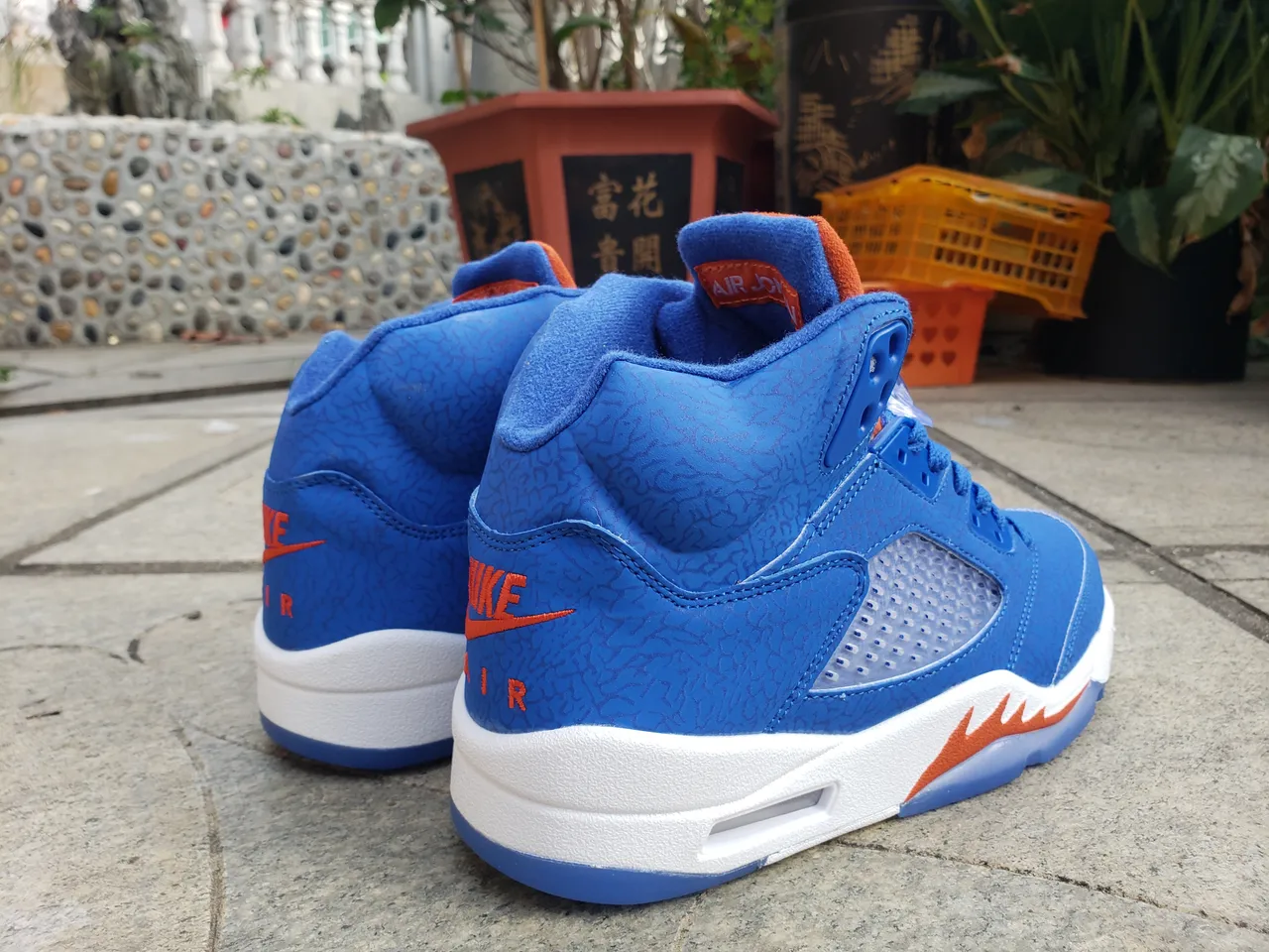 حذاء كرة السلة Air Jordan 5 أزرق جليدي باهت رمادي 16