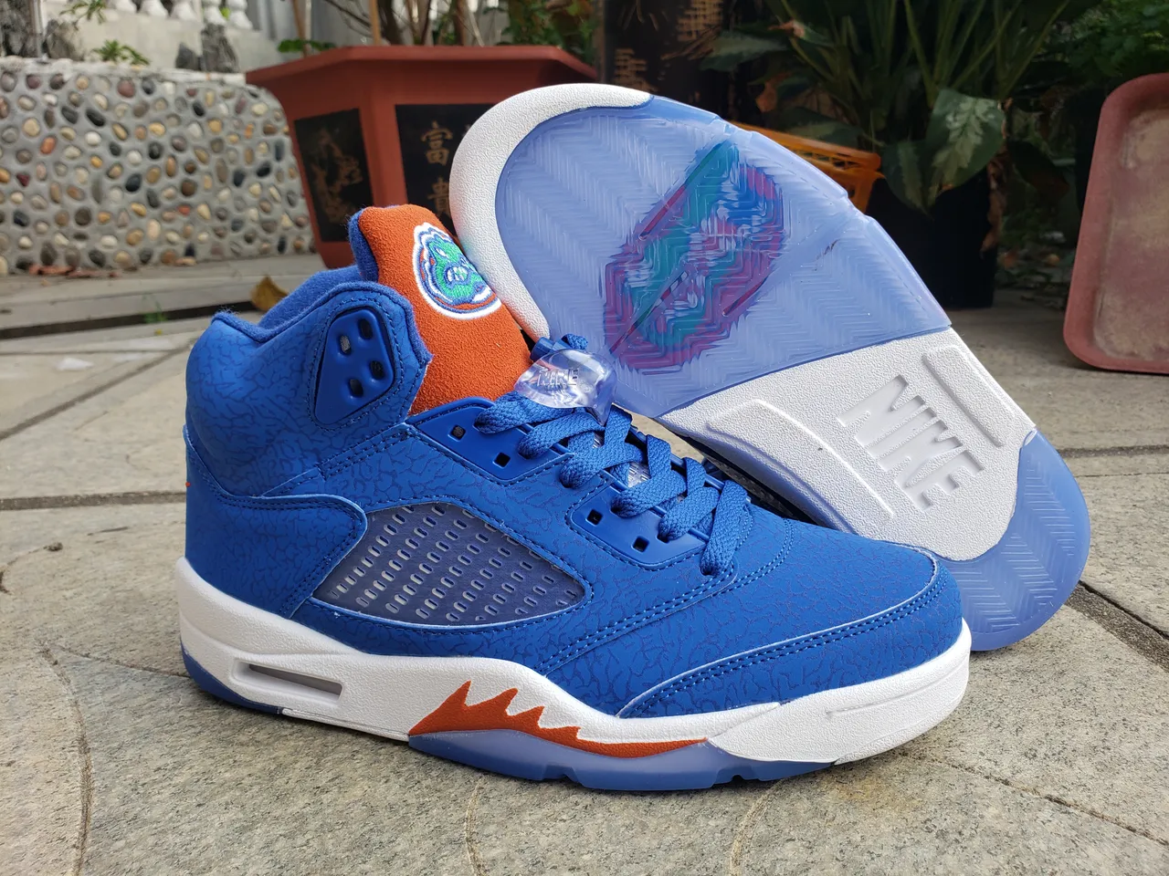 حذاء كرة السلة Air Jordan 5 أزرق جليدي باهت رمادي 17