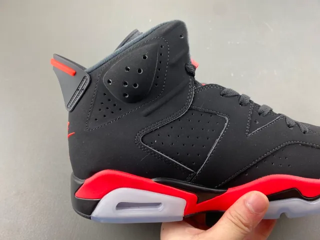 أحذية كرة السلة Air Jordan 6 أسود أحمر أبيض 3