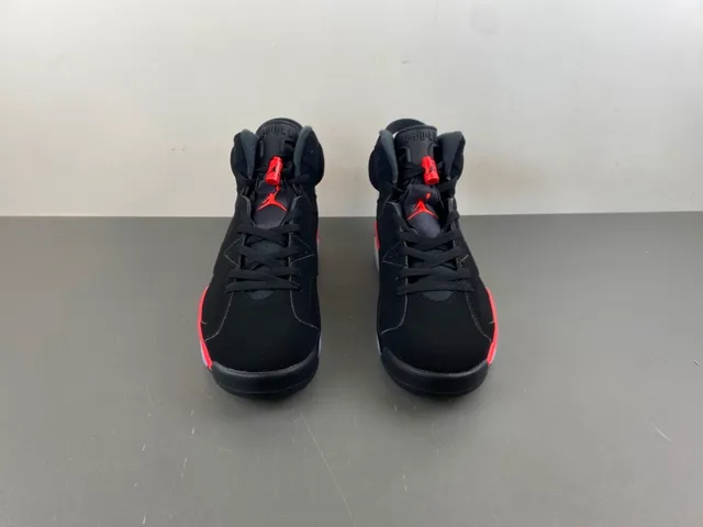 أحذية كرة السلة Air Jordan 6 أسود أحمر أبيض 12