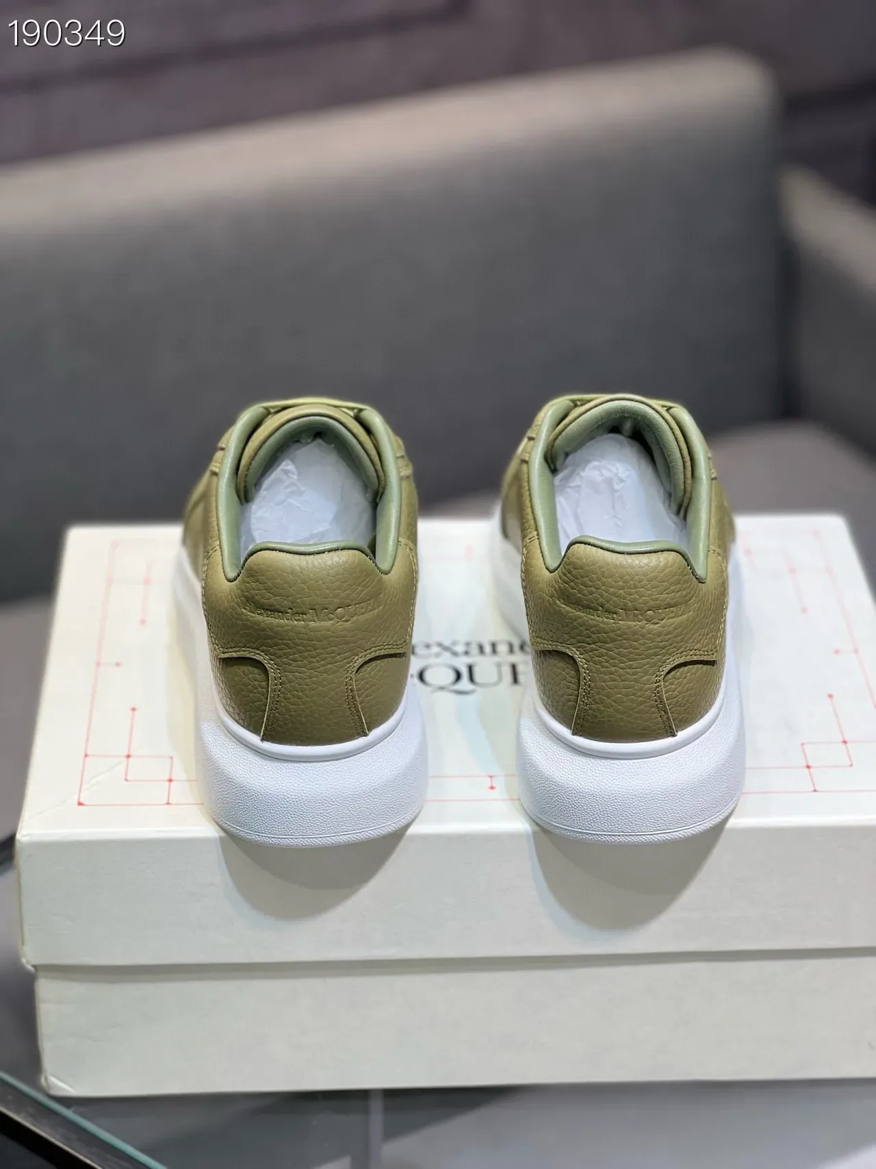 Alexander McQueen Oversized Sneaker Olive Green Lifestyle Sneakers 2