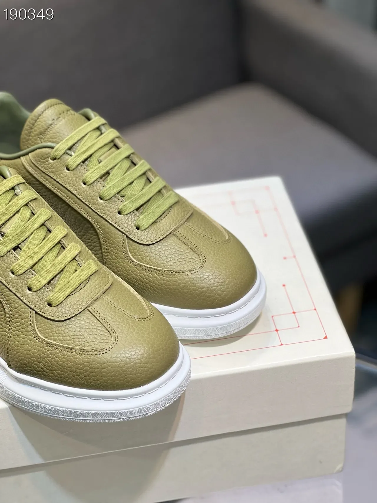 Alexander McQueen Oversized Sneaker Olive Green Lifestyle Sneakers 4