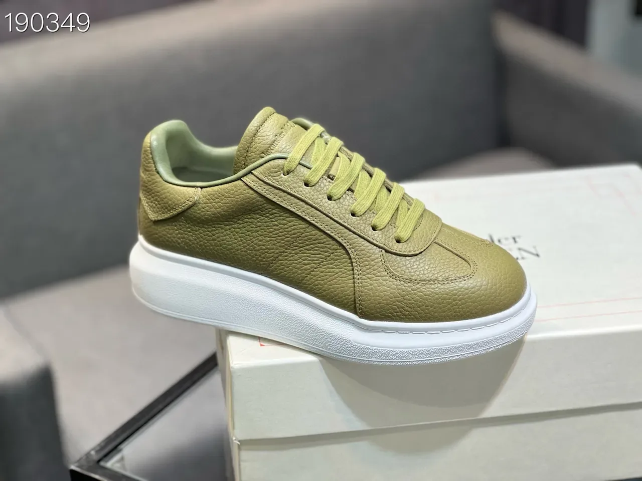 Alexander McQueen Oversized Sneaker Olive Green Lifestyle Sneakers 5