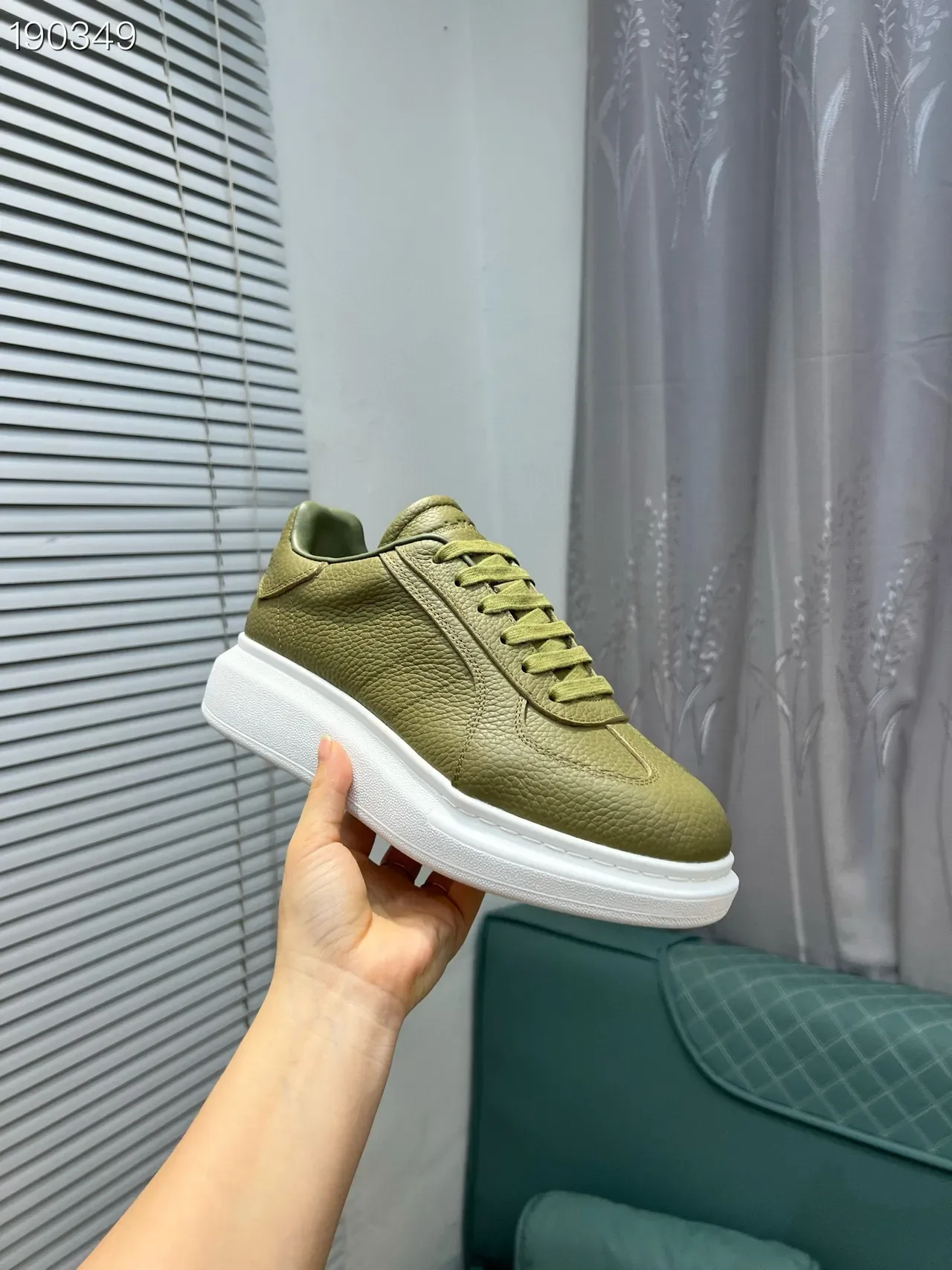 Alexander McQueen Oversized Sneaker Olive Green Lifestyle Sneakers 8
