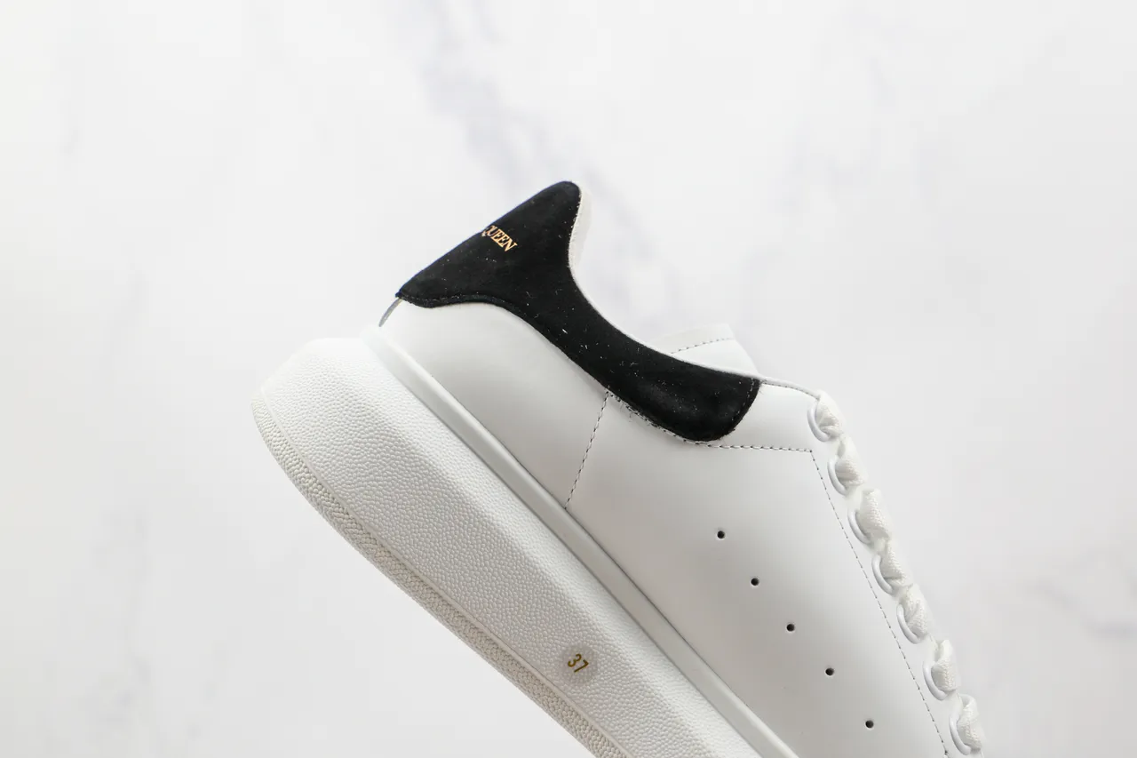 Alexander McQueen Oversized Sneaker White Black Lifestyle Sneakers 6