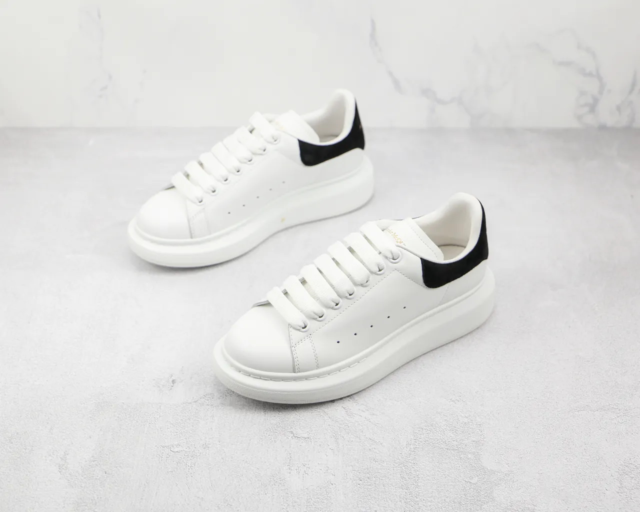 Alexander McQueen Oversized Sneaker White Black Lifestyle Sneakers 8