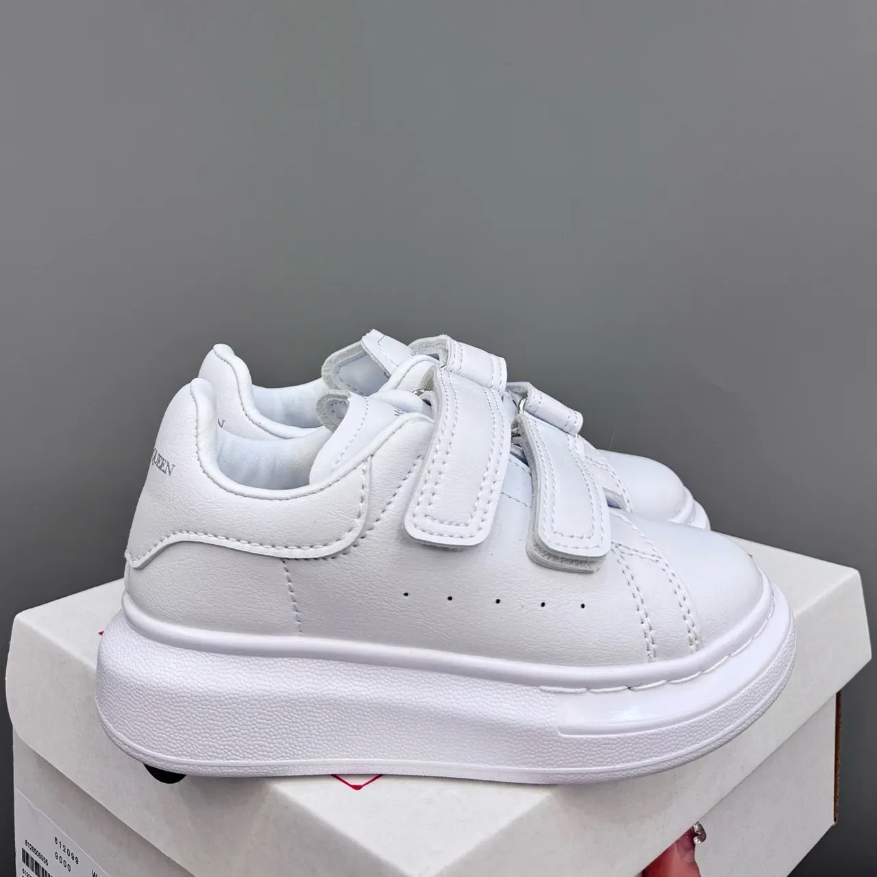 Alexander McQueen Oversized Sneaker White Navy Black Gradient Heel Lifestyle Sneakers 11