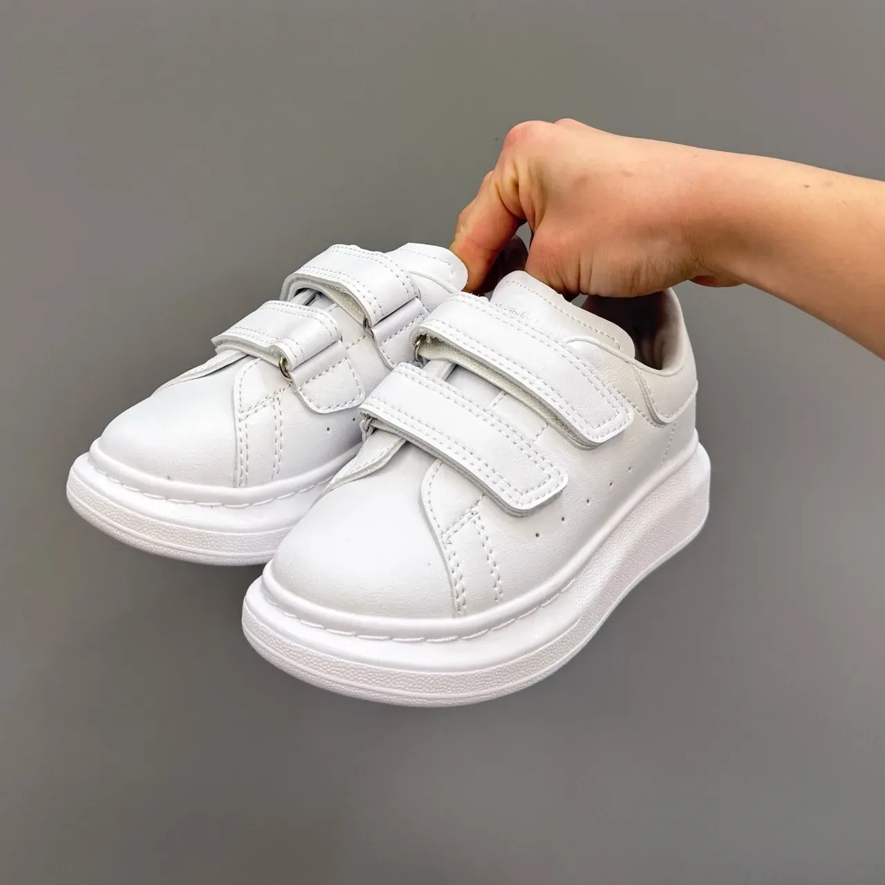 Alexander McQueen Oversized Sneaker White Navy Black Gradient Heel Lifestyle Sneakers 12