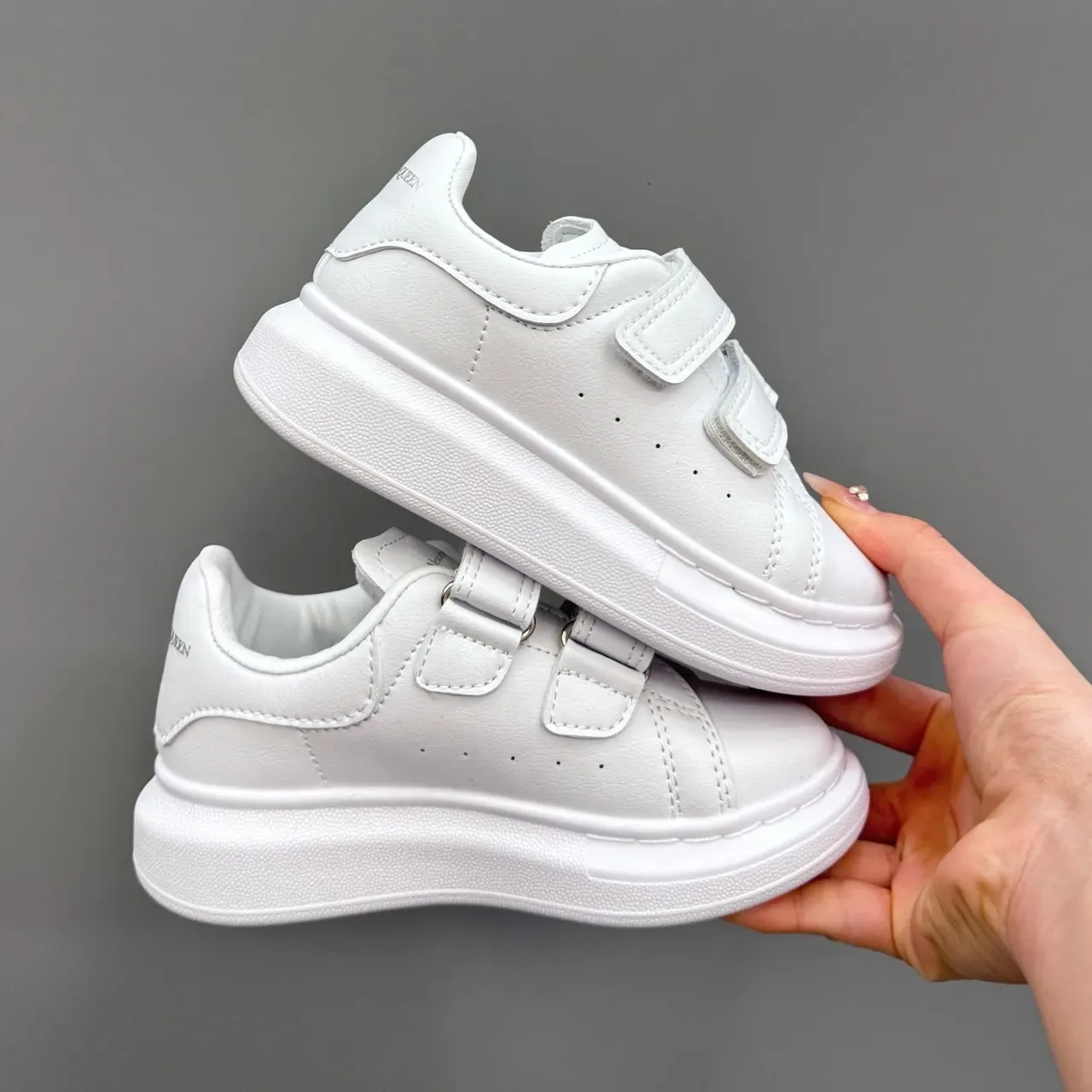 Alexander McQueen Oversized Sneaker White Navy Black Gradient Heel Lifestyle Sneakers 13