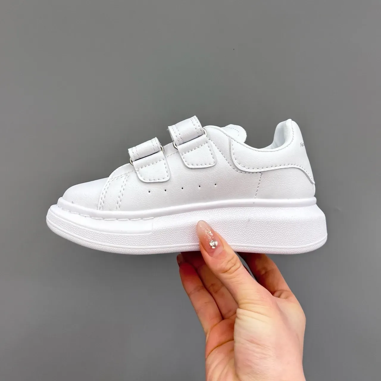 Alexander McQueen Oversized Sneaker White Navy Black Gradient Heel Lifestyle Sneakers 14
