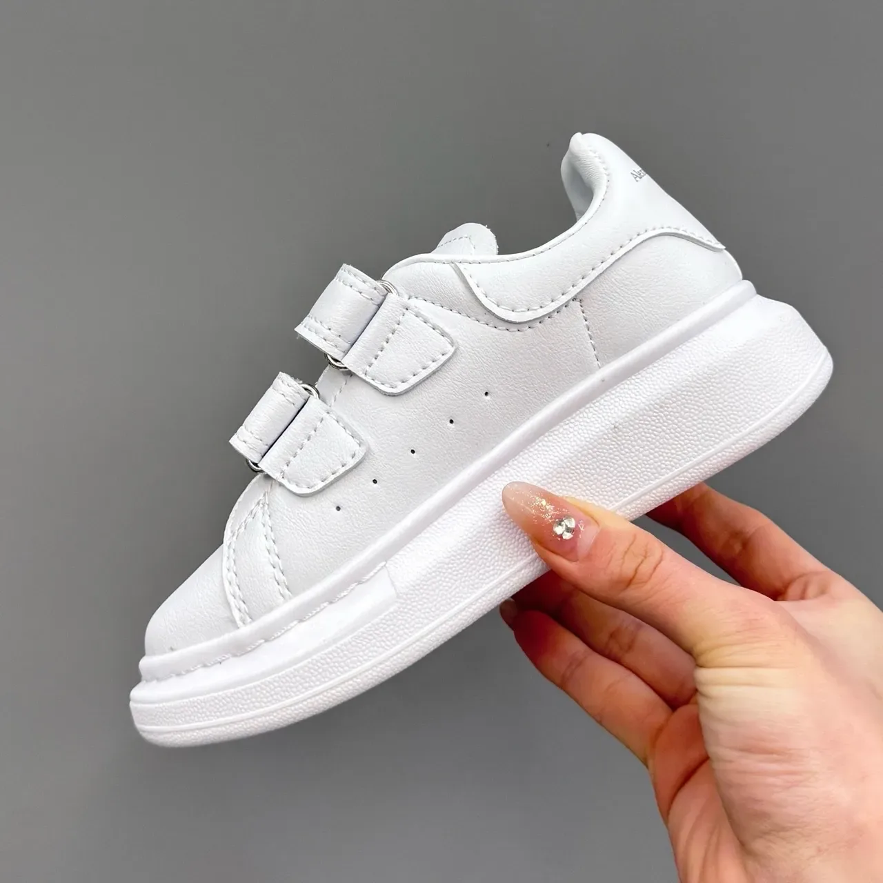 Alexander McQueen Oversized Sneaker White Navy Black Gradient Heel Lifestyle Sneakers 15