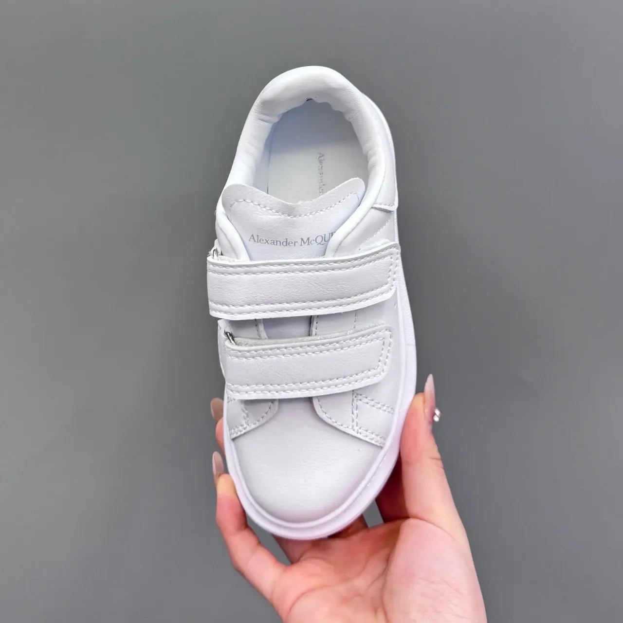 Alexander McQueen Oversized Sneaker White Navy Black Gradient Heel Lifestyle Sneakers 17
