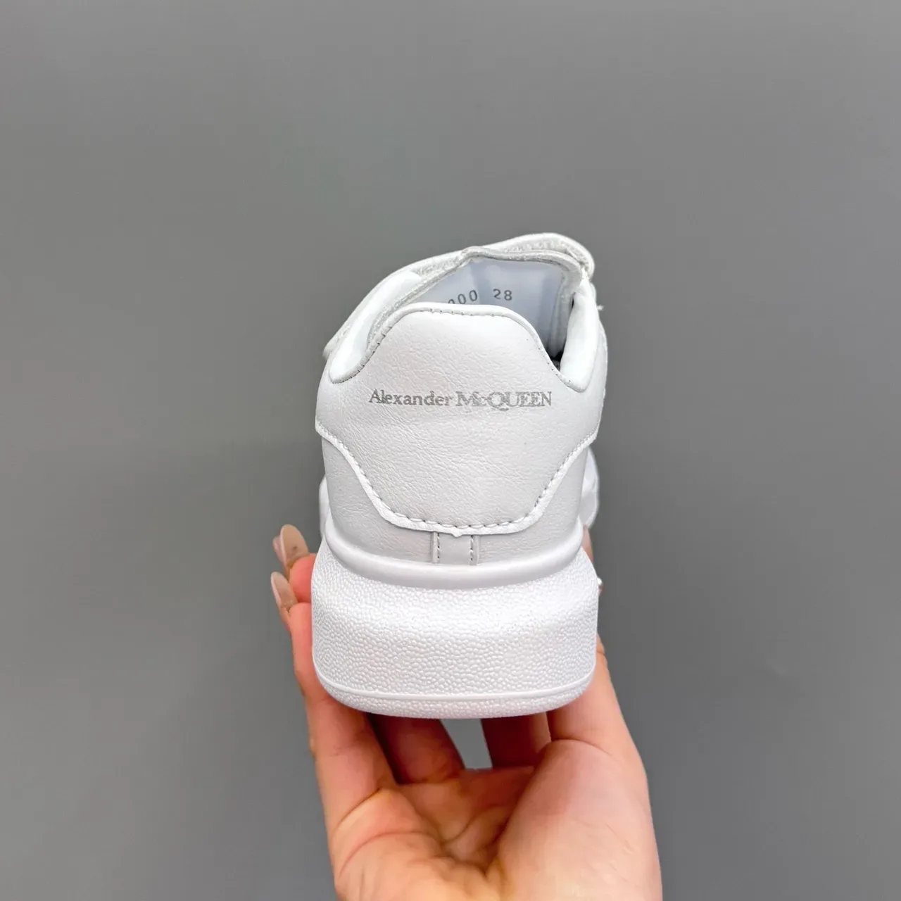 Alexander McQueen Oversized Sneaker White Navy Black Gradient Heel Lifestyle Sneakers 18