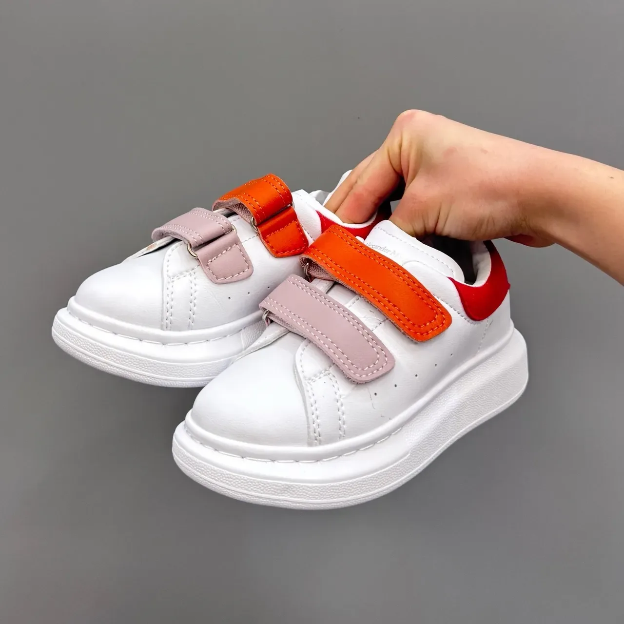 Alexander McQueen Oversized Sneaker White Navy Black Gradient Heel Lifestyle Sneakers 21